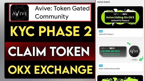 avive mining app claim token in okx exchange | avive kyc phase 2 live complete method