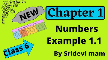 6th maths Term 1 Chapter 1(Numbers)example 1.1TN samacheer class 6 by sridevi mam explained in Tamil