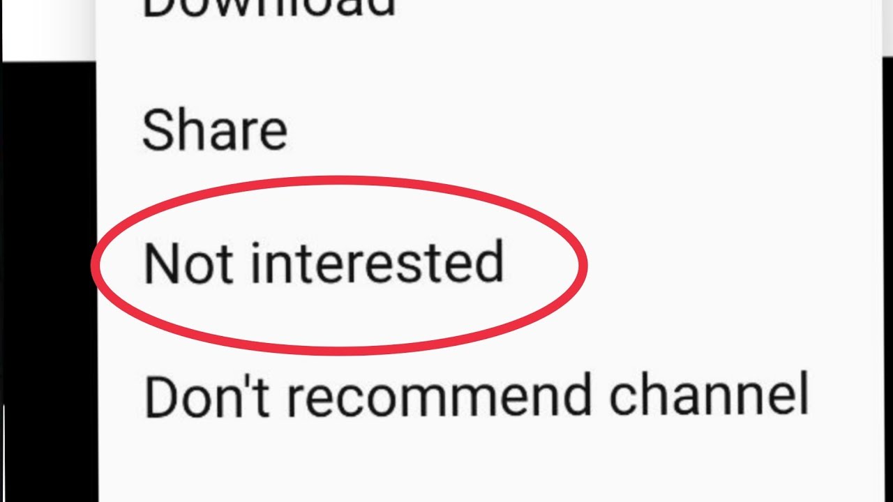 How To Fix YouTube Not interested Option Not Working Problem & Not