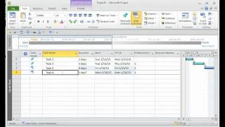 Microsoft Project Tutorial Part 1 Create Project, Tasks, Changing working hours