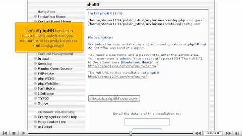 Install phpBB from Fantastico by VodaHost web hosting