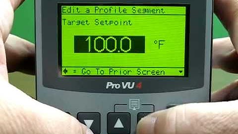 West Controls ProVU 4 - Change Profile Setpoint // PCE