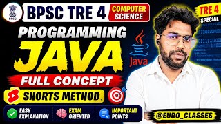 BPSC TRE 4 COMPUTER SCIENCE Programming JAVA Full Concept l Shorts Method @EURO_CLASSES 