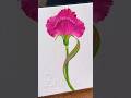🩷WOW🌸PINK carnation 🌺acrylic 🖌️🎨#shorts #viral #pink #carnation #acrylic #wow