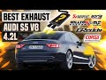 Audi S5 Exhaust Sound V8 4.2 🔥 Straight Pipe,Acceleration,Review,Turbo,Muffler Delete,AWE,Armytix+