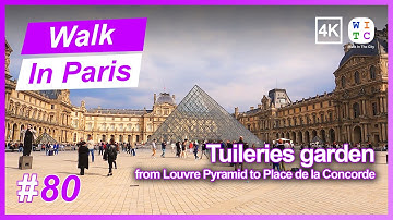 Tuileries garden, from Louvre Pyramid to Place de la Concorde, Paris, France