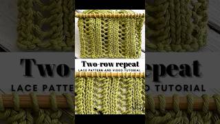 Easy Lace Knitting Pattern - Just Two Rows! - So Woolly #sowoolly #knittingpattern #knittingshorts