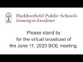 Haddonfield BOE June 11, 2020 Regular Meeting