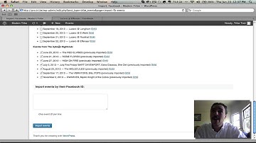 Facebook Events: Importing Events From Facebook
