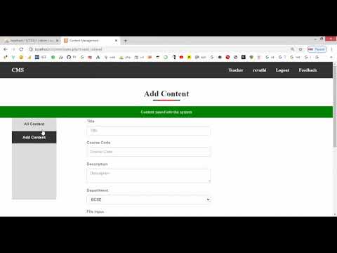 Content Management system in PHP