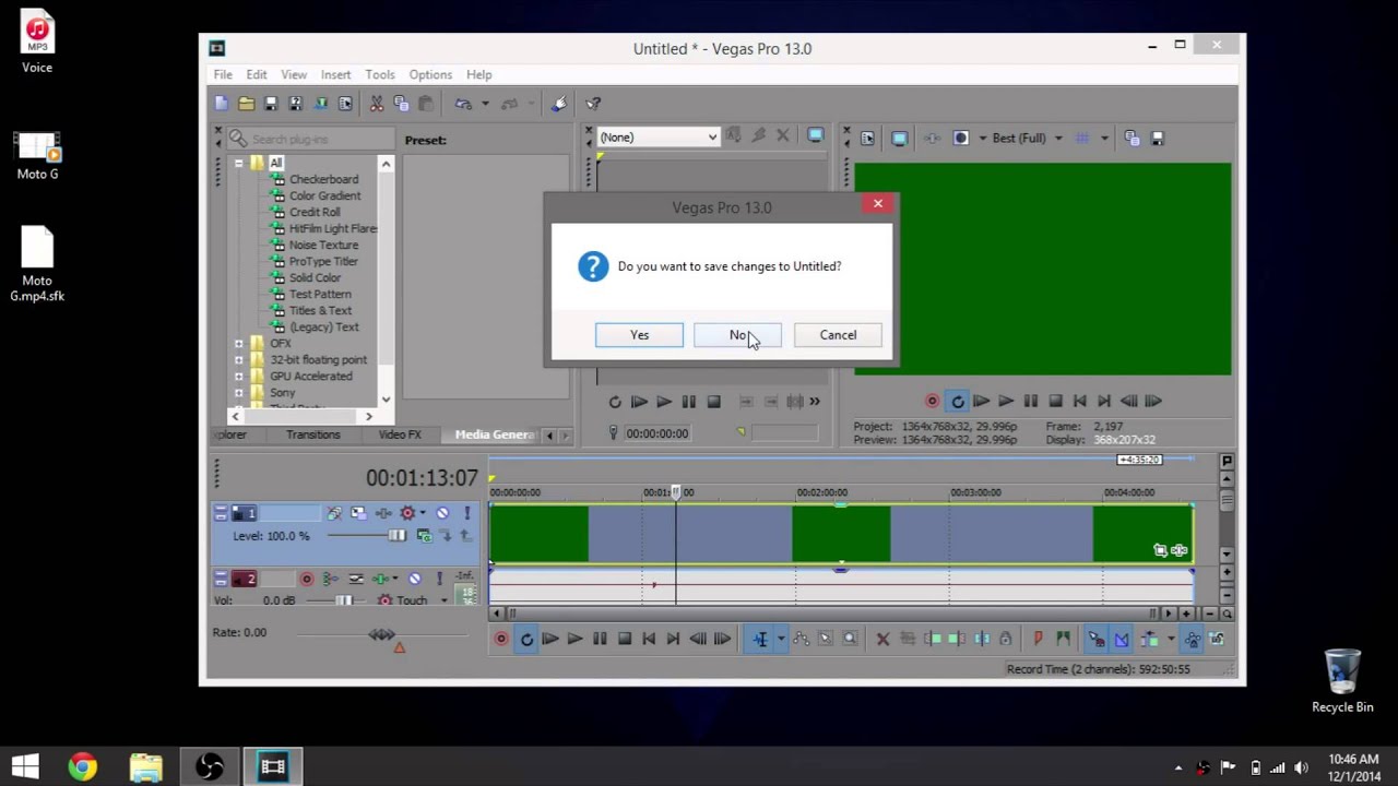 How To Fix Sony Vegas Pro 13 Green Screen Problem - YouTube