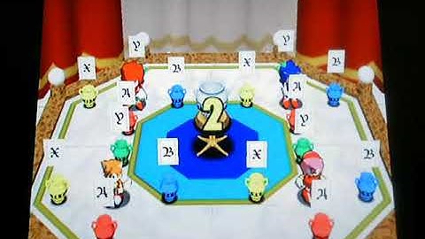 Sonic Shuffle JP Version - Story Mode Knuckles Hard 4th Dimension Space 2/2 Ending and Sonic Room