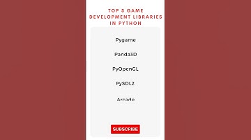 Top 5 Game Development Libraries in Python #Shorts