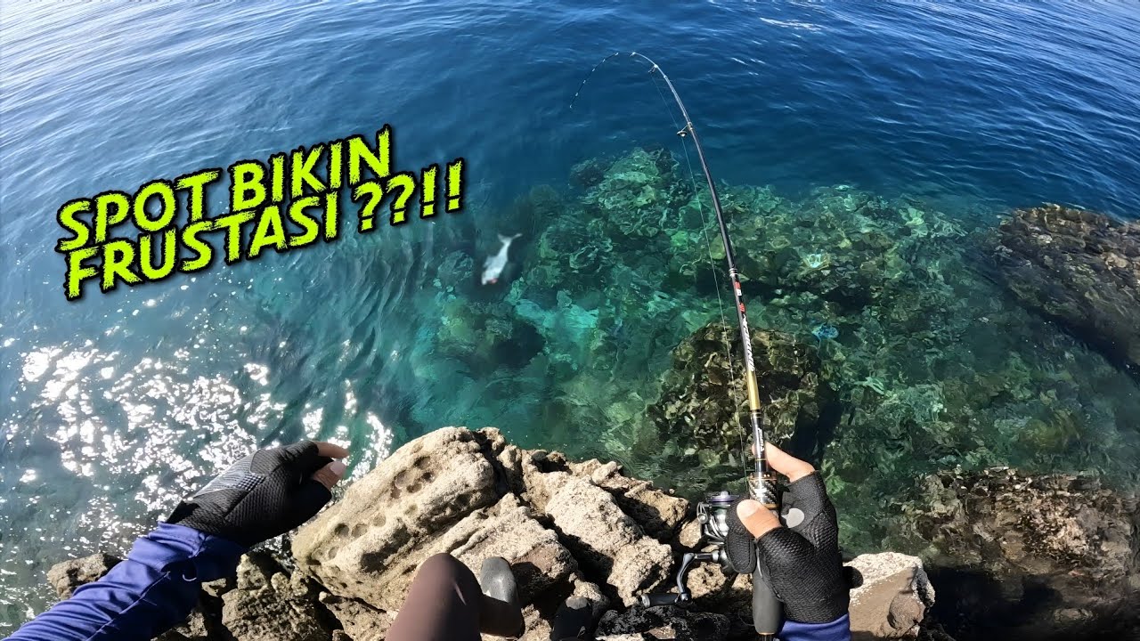 Mancing di sarang ikan sampai frustasi sendiri !! UL casting pinggir pantai untuk Bluefin Trevally