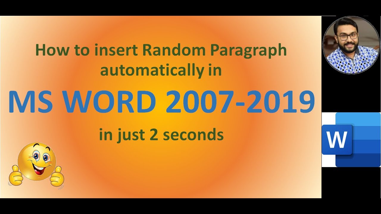 How To Insert Random Paragraph In MS Word 2007 2019 YouTube how-to-insert-random-paragraph-in-ms-word-2007-2019-youtube