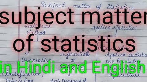 subject matter of statistics, part of scope of statistics@poonamjooncommerceclasses