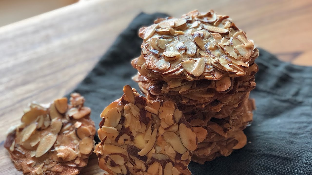 프랑스 쿠키 아몬드 튜일 almond tuiles French Almond cookies manna recipe