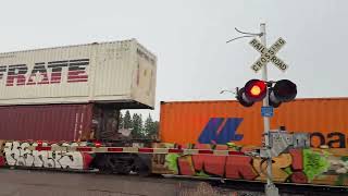 CP 8870 and KCS 4864 Pass Poplar Ln crossing in Annandale MN