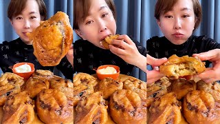 FRIED EGGPLANT 🍆 FILLED WITH PORK MEAT 🥩 | EATING MUKBANG | ASMR |