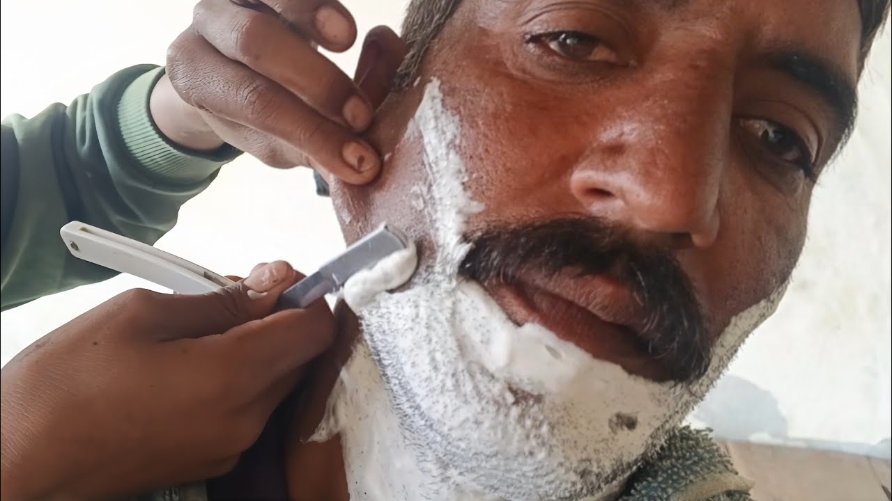 ASMR fast shave old man | relaxing Sounds | aggressive and stress relief (ASMR)