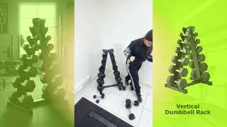 Dumbbell Set with Vertical Rack | Save Space, Lift More