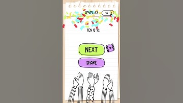 Brain test 63 remove 6 sticks and make it a 10