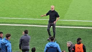 PEP GUARDIOLA UNHAPPY AND ARGUMENT WITH VICARIO