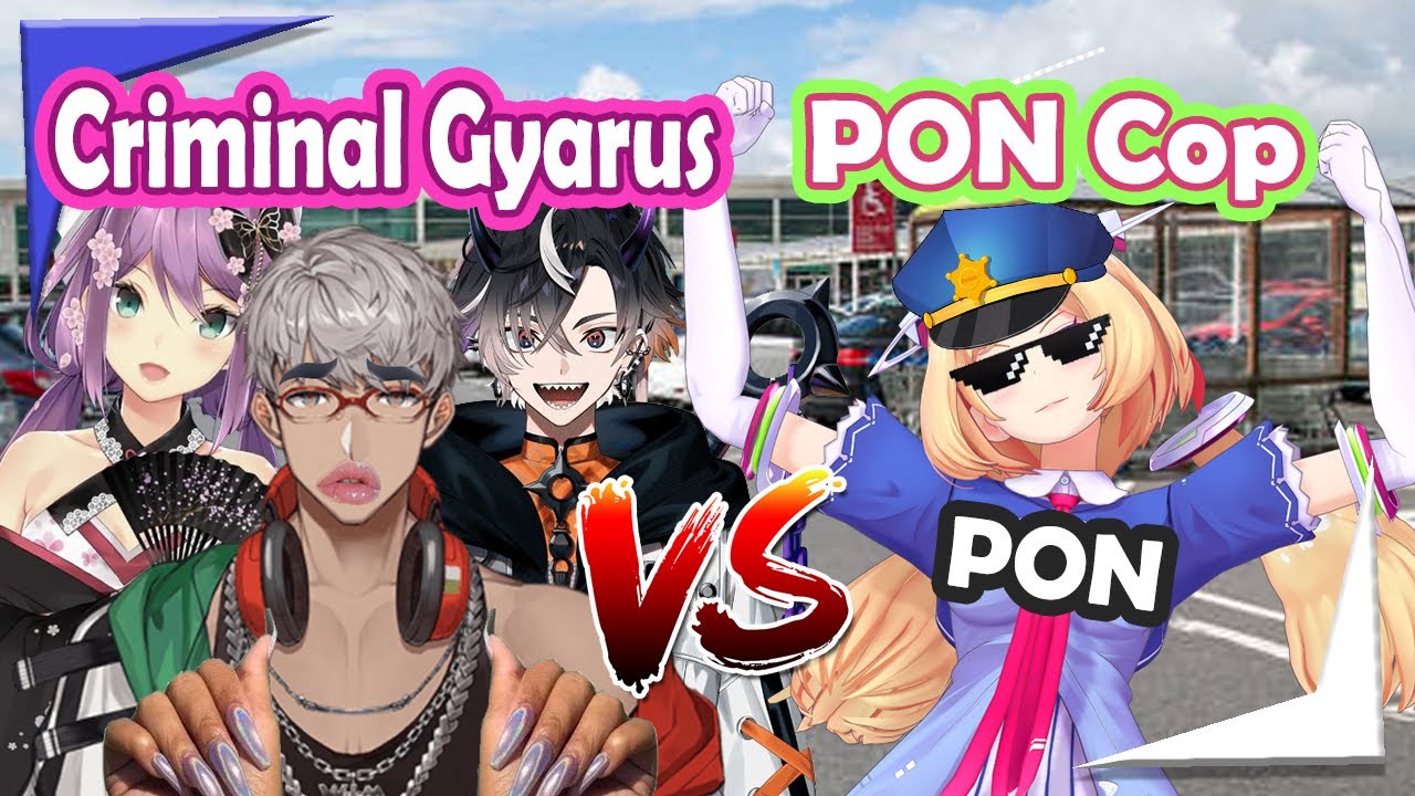 Arusan and gyaru team with new business meta VS PON cop Akirose 【Hololive Holostars EngSub】