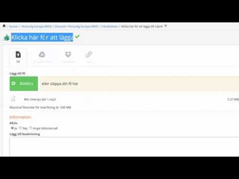 Lägg till en ljudfil i itslearning