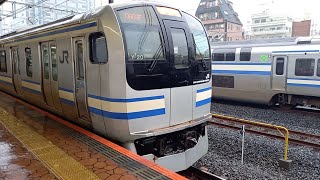 JR東日本E217系 発車シーン⑫ 錦糸町駅4番線にて