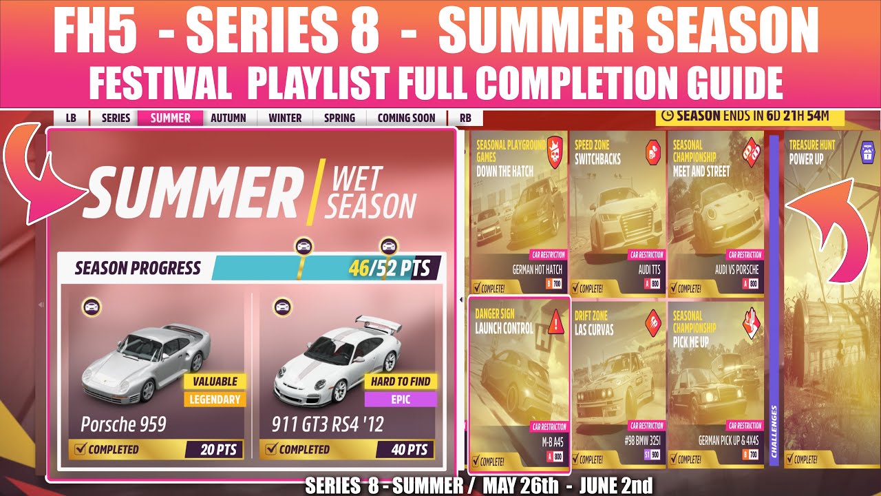 FH5 SERIES 8 SUMMER FESTIVAL PLAYLIST HOW TO | FH5 SWITCHBACKS AUDI TTS SPEED ZONE POWER UP TREASURE