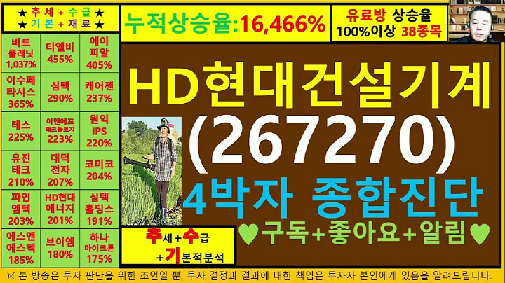 HD현대건설기계(267270)4차원종목진단및향후주가전망 추수기(추수)전문가