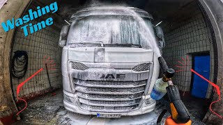 🚛 🇩🇪 POV Truck Washing Time 💦 | DAF XG | ASMR 🚛