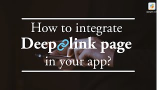 How to integrate deep-link page in your app?