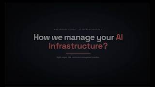 How we manage your AI Infrastructure OneSource Cloud