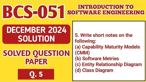 P6- Q. 5 | BCS 051 Dec 2024 Solution | BCS051 Solved Question Paper | Bcs51 Important Questions