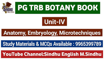 Unit IV Plant Anatomy, Embryology, Microtechniques / PG TRB Botany Book / Botany Study Materials 