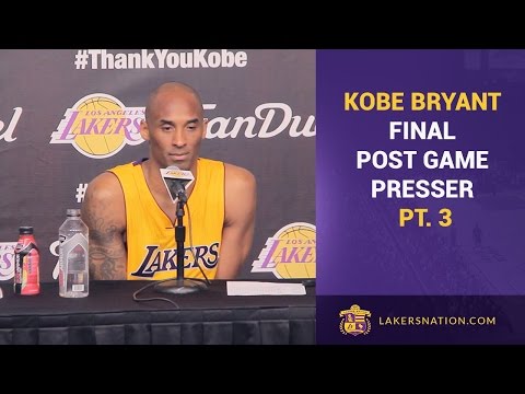 Kobe Bryant After Final Game: Press Interview (PT. 3)