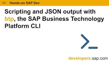 Scripting and JSON output with btp, the SAP Business Technology Platform CLI