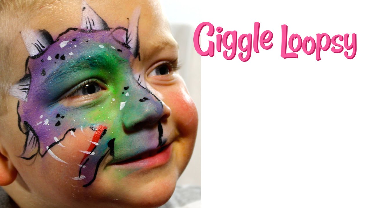 Quick And Easy Dinosaur Face Paint For Kids