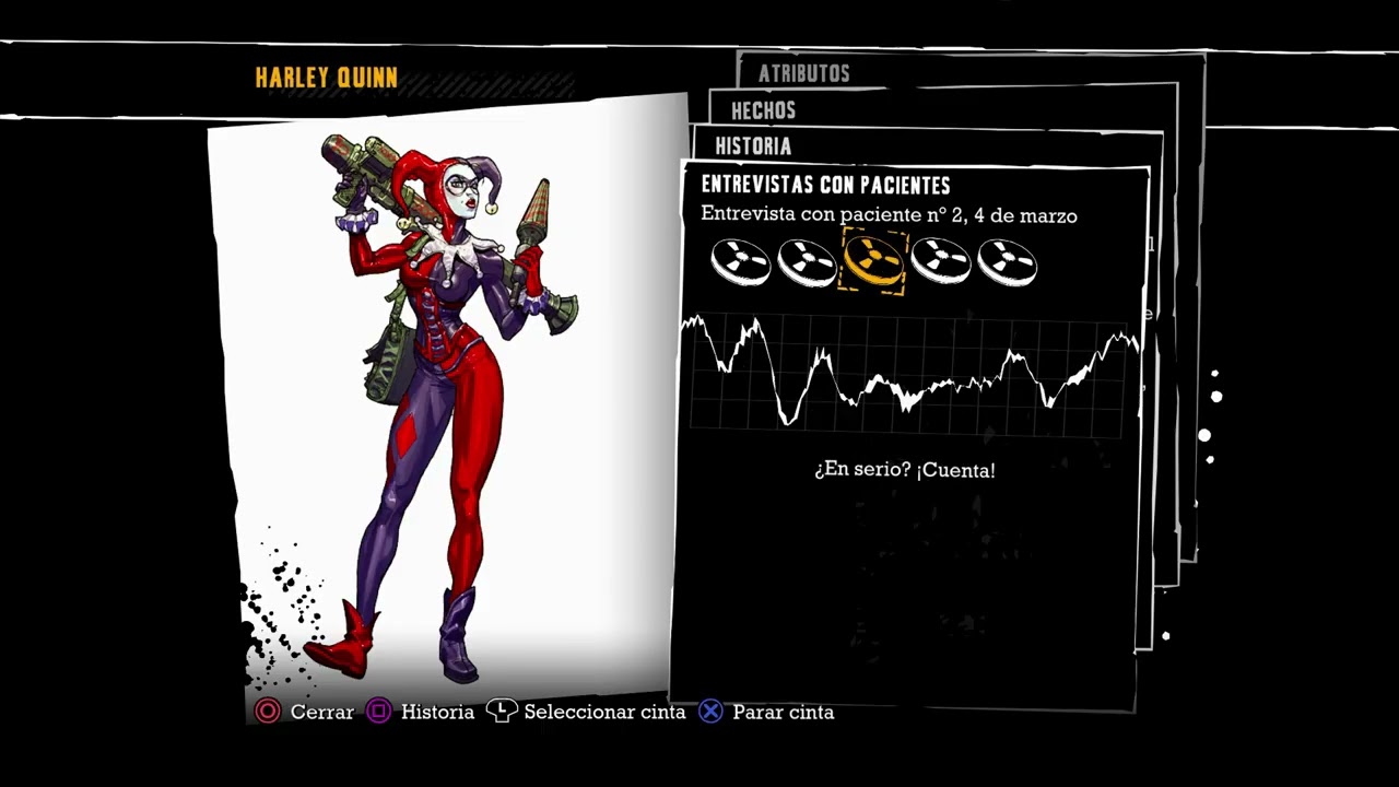 toda la grabación harley quinn BATMAN ARKHAM ASYLUM 