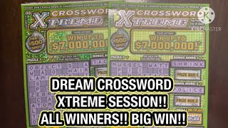 DREAM CROSSWORD XTREME SESSION!! ALL WINNERS!! BIG WIN!! CA Scratchers