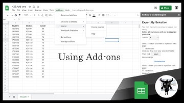 Google Sheets Shorts:   Add-ons (42)