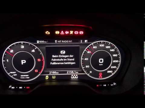 Audi A3 8V Facelift Virtual Cockpit zeigertest needle sweep activated with OBDAPP