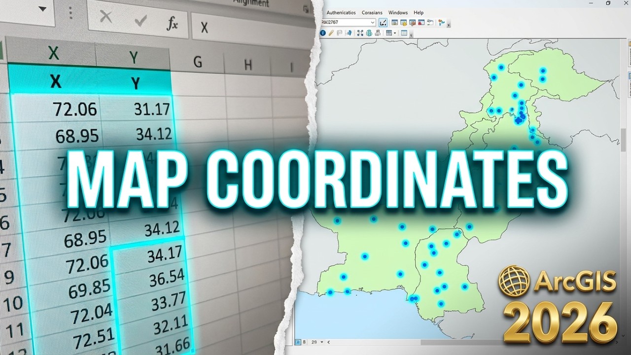 How to Add X and Y Coordinates from Excel to ArcMap for Mapping - YouTube