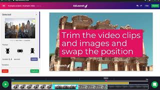 AdLaunch: trimming and swapping in the timeline