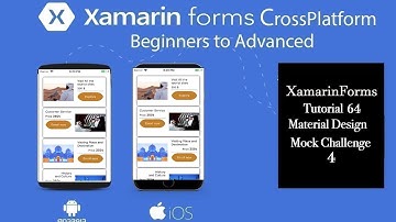 Xamarin Forms DashBoard Material Design Mock Challenge4[Tutorial 64]
