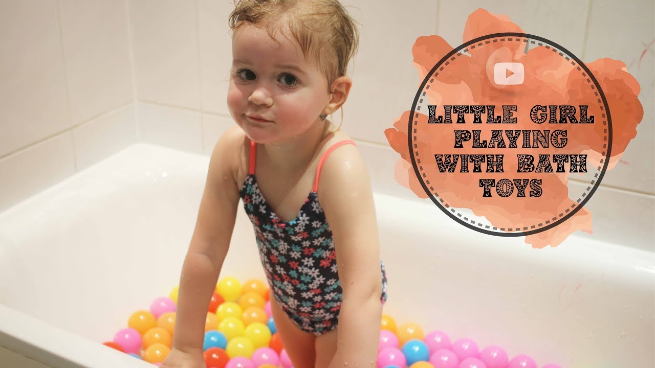 Little Girl Playing With Bathtoys In Bath Tub Fun Video For Kids Children And Toddlers