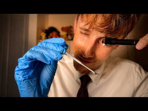 ASMR The Kindest Ear Doctor Gentle Ear Cleaning & Test
