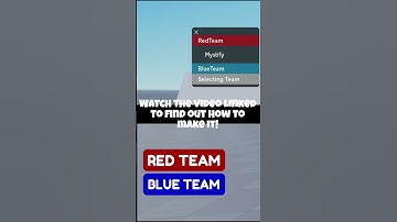 How To Create A TEAM SELECT SYSTEM (Roblox Studio) #shorts